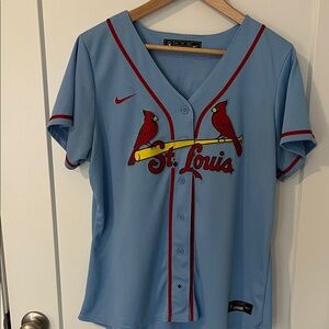 Nike Light Blue St. Louis Jersey with Red Trim